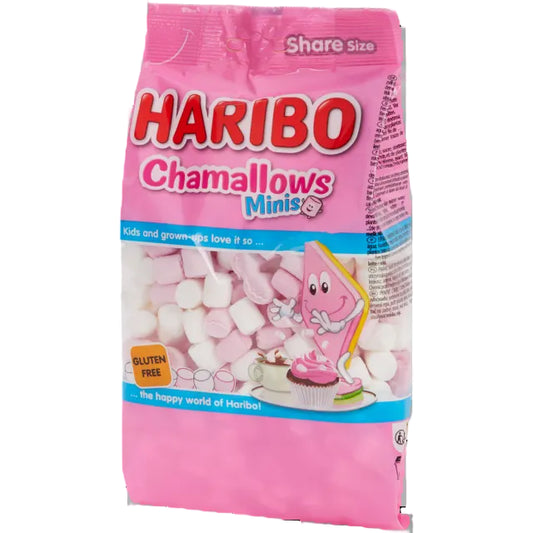 Haribo Chamallows Minis 150g, mini marshmallows, pink and white, gluten-free, sweet snack - Desapega.nl