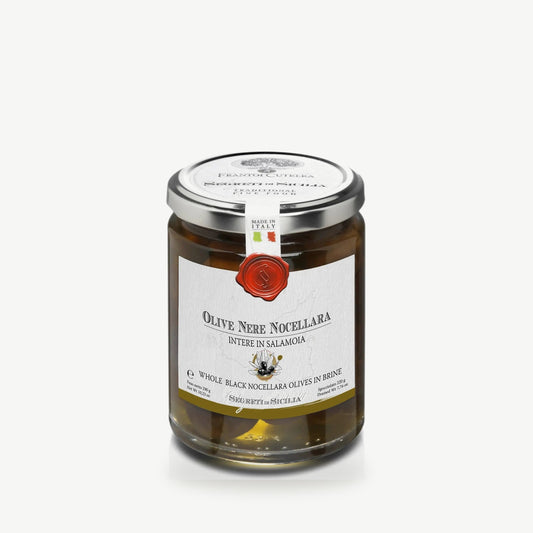 Hele Zwarte Nocellara Olijven