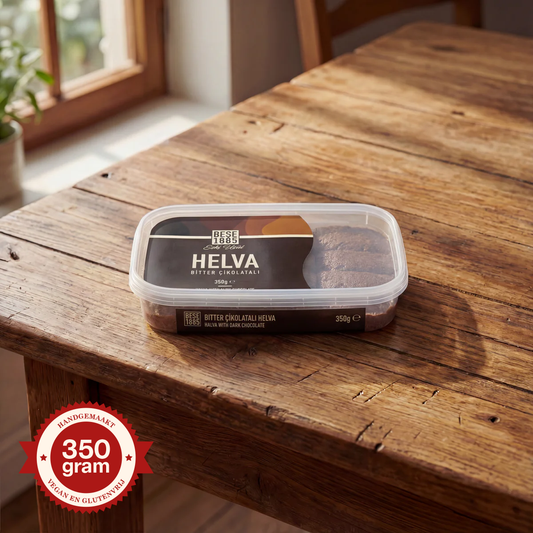 Halva de Tahine Premium – 350g – Chocolate Amargo