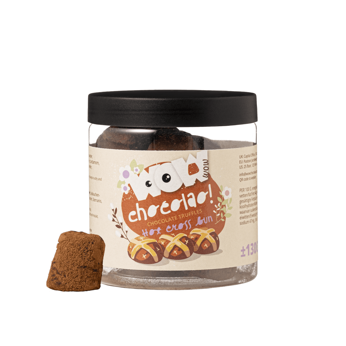 Hot Cross Bun - Chocolate Truffles - Easter - Gifting Jar 130g