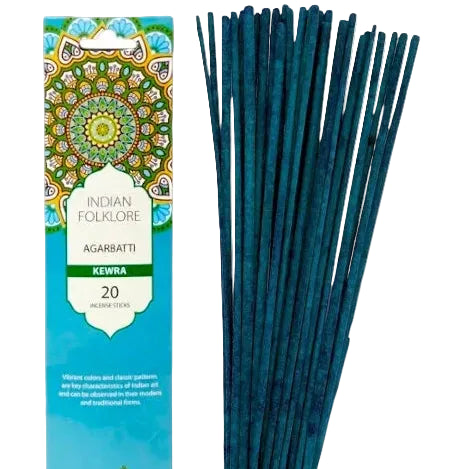 Indian Folklore Kewra Agarbatti hand-rolled incense sticks with traditional Indian floral fragrance for meditation and relaxation - Desapega.nl