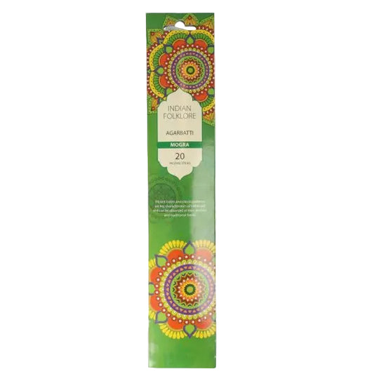 Indian Folklore Agarbatti Mogra 20 incense sticks pack with jasmine fragrance for meditation and home fragrance - Desapega.nl