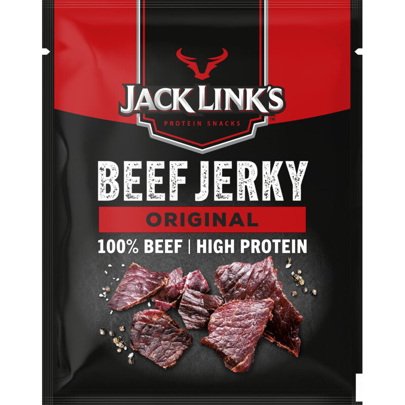 Jack Link's Beef Jerky Original 20g - high protein beef snack, ready-to-eat, authentic American flavor - Desapega.nl