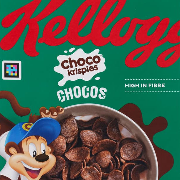 Kellogg's Chocos chocolate wheat flakes cereal 330g. Crispy wheat pieces with rich chocolate coating. Perfect breakfast treat for the whole family. Desapega.nl