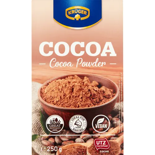 Krüger Cacaopoeder 250g tin - Premium Dutch-process cocoa powder for baking and hot chocolate - Desapega.nl