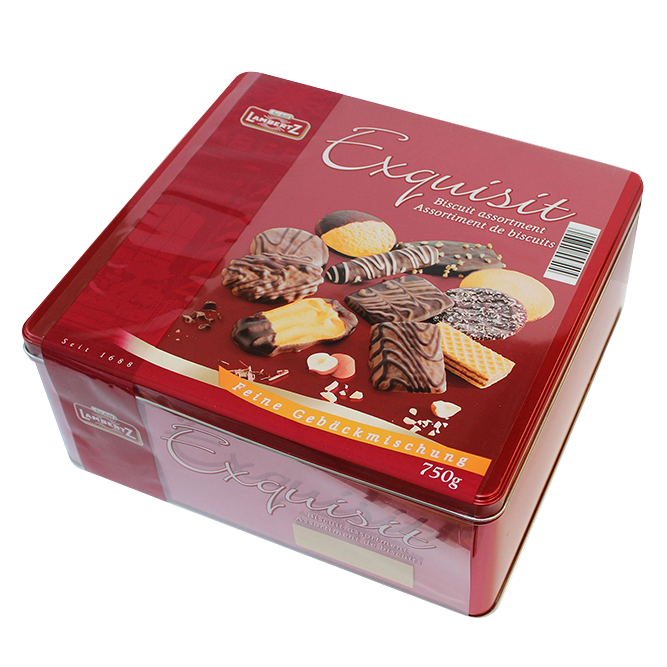 Lambertz Exquisit assorted German biscuits and gingerbread in decorative tin 750g - Desapega.nl