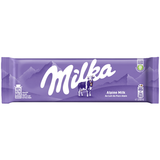 Milka Alpine Milk Chocolate 250g bar, creamy German milk chocolate, extra-large size - Desapega.nl