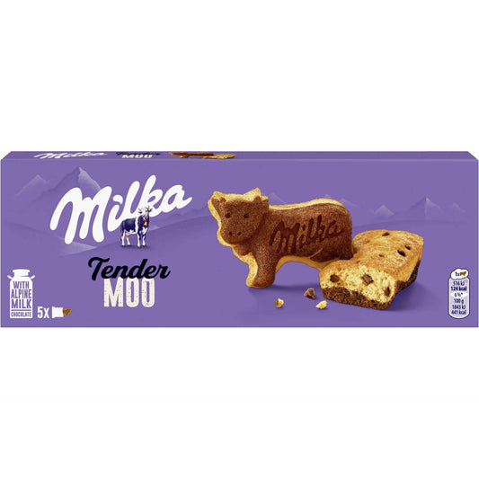 Milka Tender Cow Cakes 140g pack with 5 individually wrapped chocolate cakes - Desapega.nl