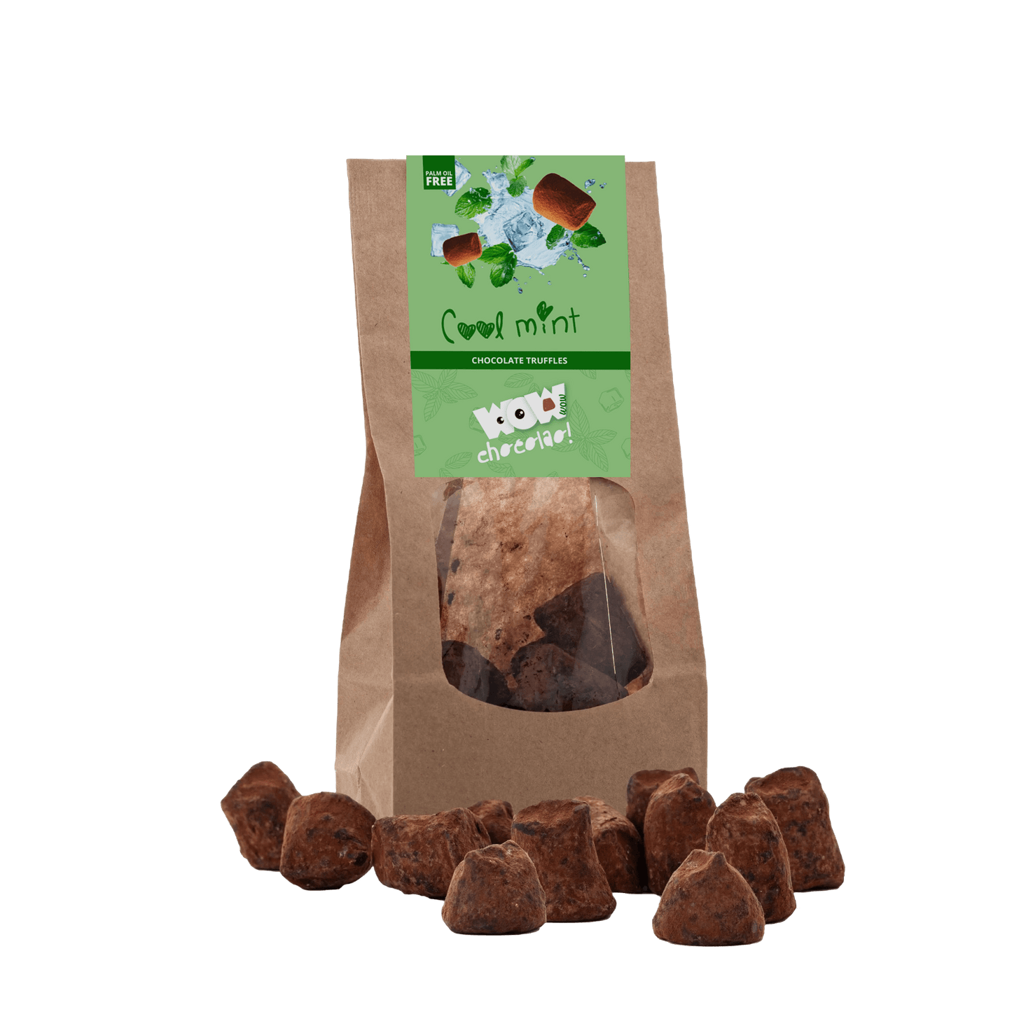 Trufas de Chocolate com Menta - Saco biodegradável 130g