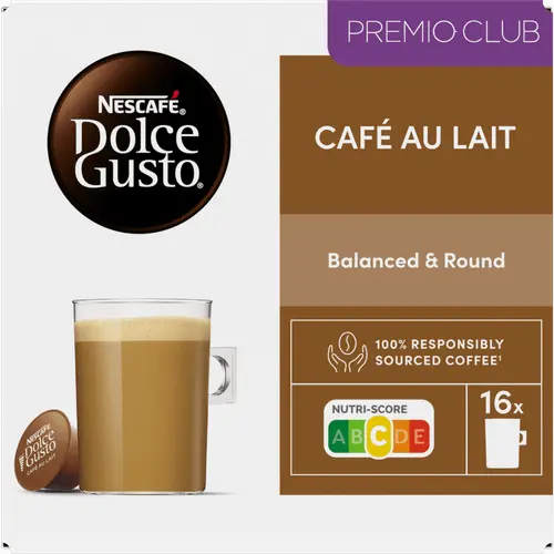 Nescafé Dolce Gusto Café au Lait 16 capsules box for milk coffee with Dolce Gusto machine - Desapega.nl