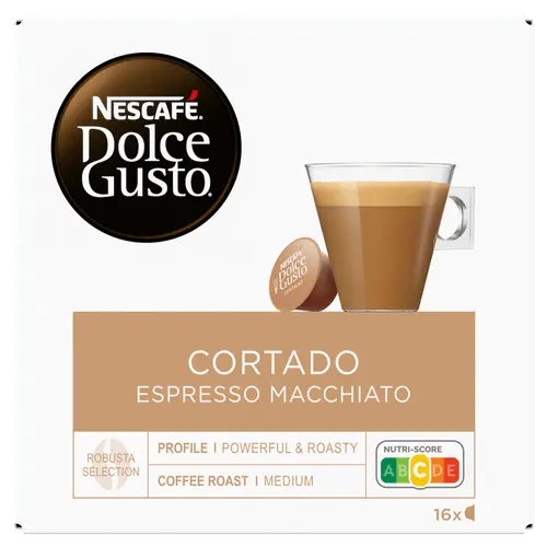 Nescafe Dolce Gusto Cortado Espresso Macchiato 16 capsules coffee pods for authentic Spanish cortado at home - Desapega.nl