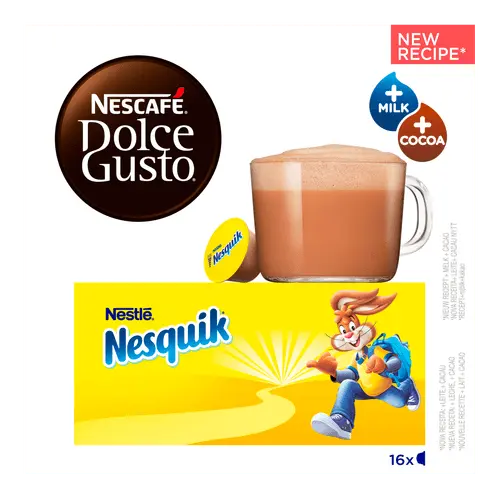 Nescafé Dolce Gusto Nesquik hot chocolate capsules box of 16 pods for creamy chocolate drink - Desapega.nl