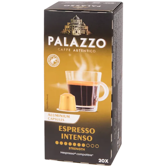 Palazzo Espresso Intenso coffee capsules 20-pack Nespresso compatible for bold authentic espresso at home - Desapega.nl