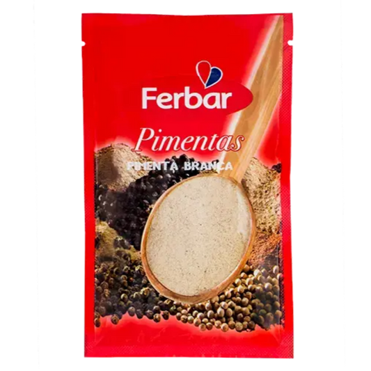 Pimenta Branca Moída Ferbar 50g - Fine Ground White Pepper - Desapega