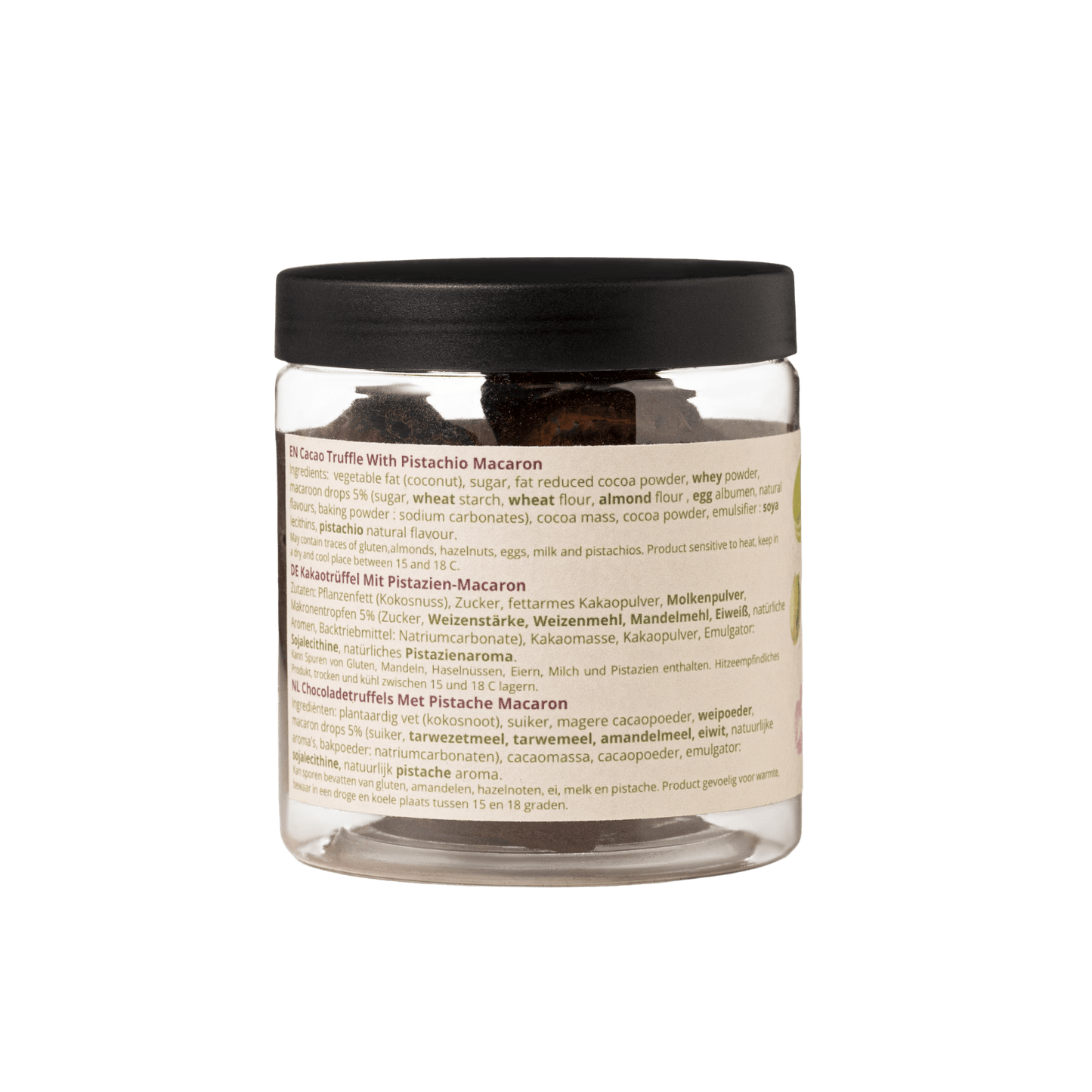 Pistachio Macaroon Chocolate Truffles - 130g Valentine Gifting Jar