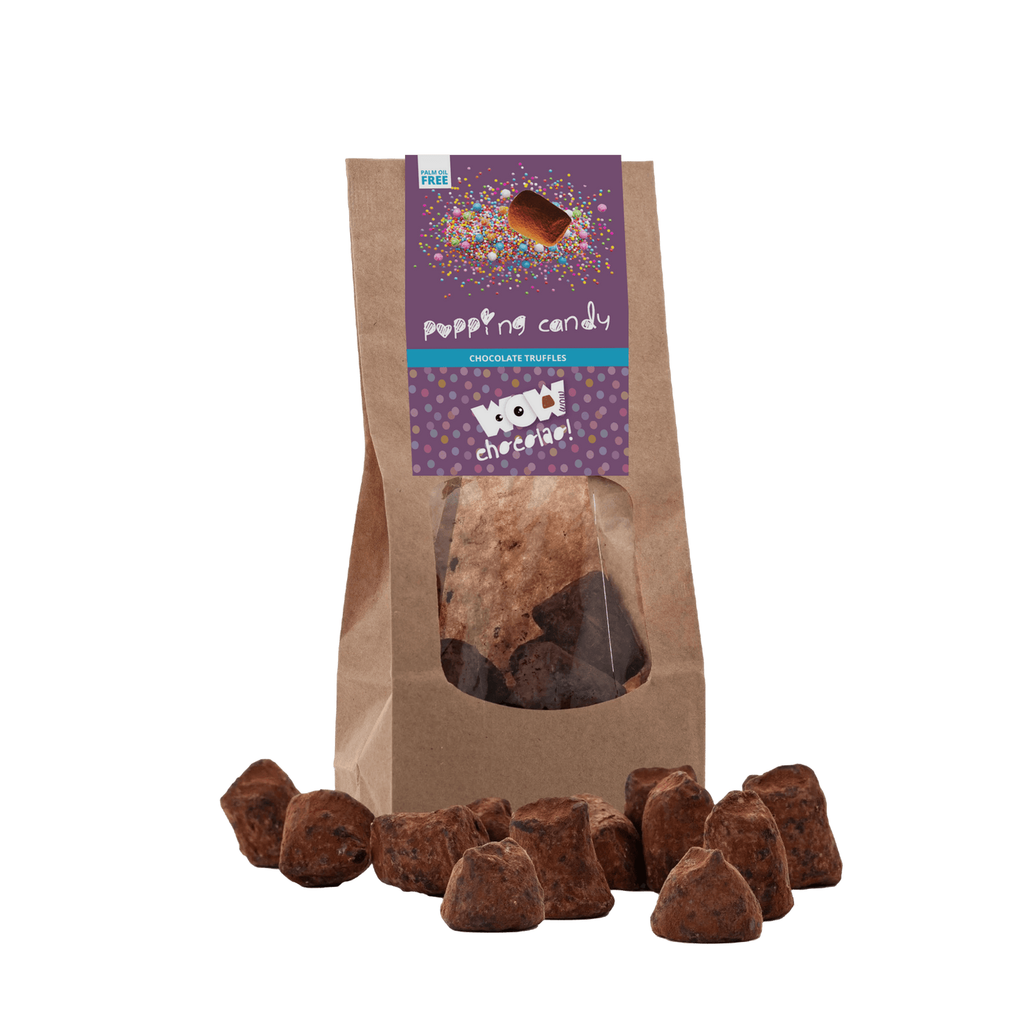 Popping Candy Chocolate Truffles - Biodegradable bag 130g