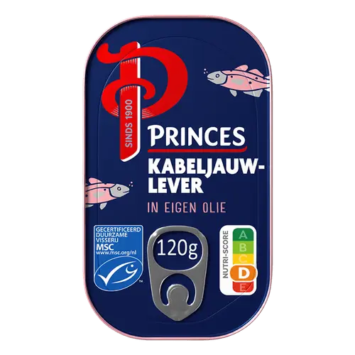 Princes Kabeljauwlever in Eigen Olie 120g can - traditional cod liver in oil, ready to spread on bread or crackers - Desapega.nl