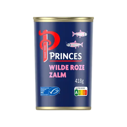 Princes Roze Zalm 418g can of premium pink salmon with simple ingredients - Desapega.nl