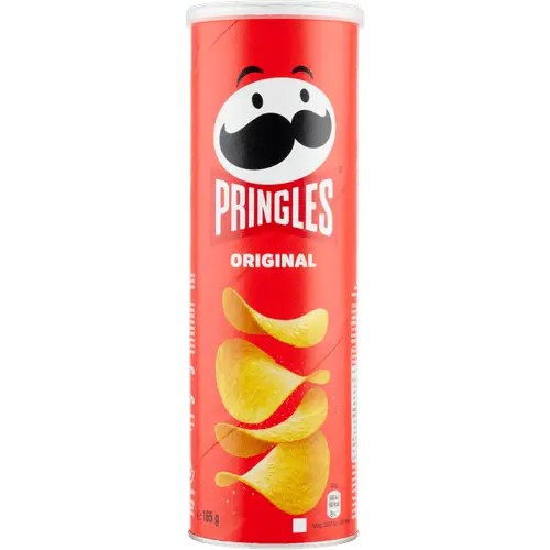 Pringles Original 165g tube of stackable potato crisps with classic seasoning - Desapega.nl