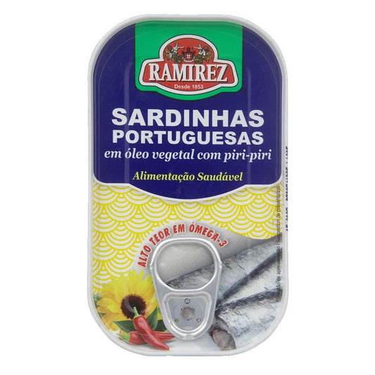Ramirez Sardinha em Óleo Picante 125g - Spicy Portuguese Sardines in Oil - Desapega
