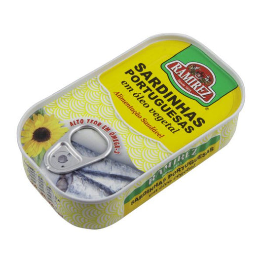 Ramirez Sardinha Portuguesa em Óleo Vegetal 125g - Classic Portuguese Sardines in Vegetable Oil - Desapega