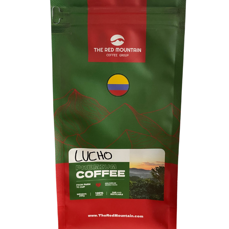 The Red Mountain Café Lucho — Castillo varietal from Luis "Lucho" Velasquez, Playa Rica (Tolima), Colombia — 250 g whole-bean medium roast - Desapega