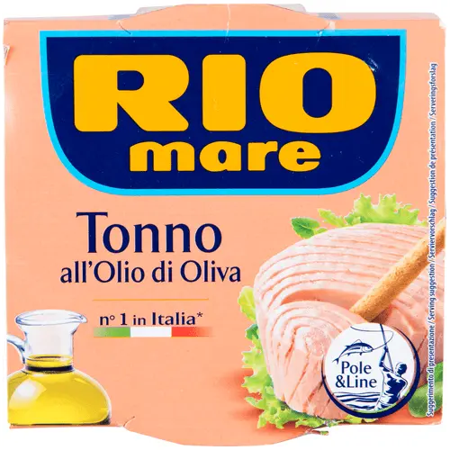 Rio Mare skipjack tuna in olive oil 160g can, pole and line caught, premium Italian quality - Desapega.nl