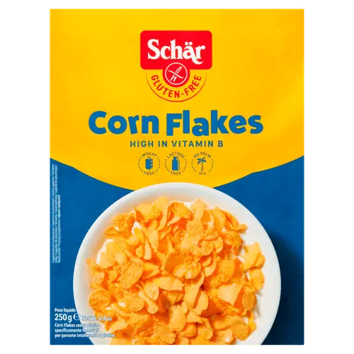 Schär Cornflakes Glutenvrij 250g package - gluten-free lactose-free corn cereal breakfast - Desapega.nl