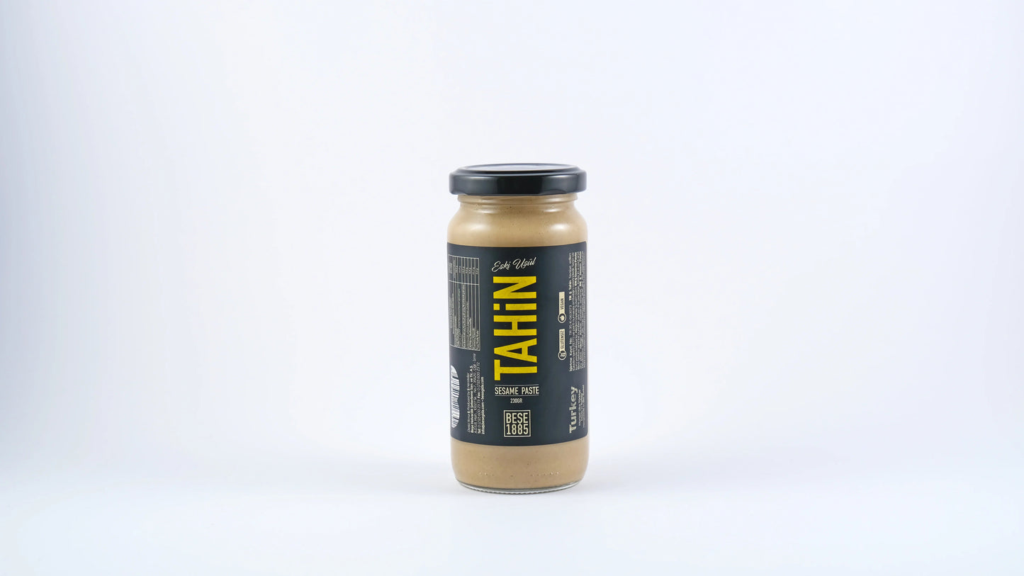 Premium Turkish Tahini – 100% Natural Stone-Ground Sesame Paste (230g Glass Jar)