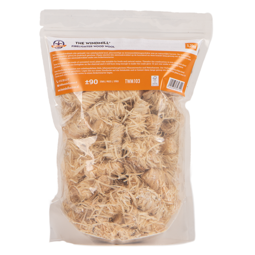 The Windmill Fire Starters / Wokkels Circa 90 stuks / 1.2 kg