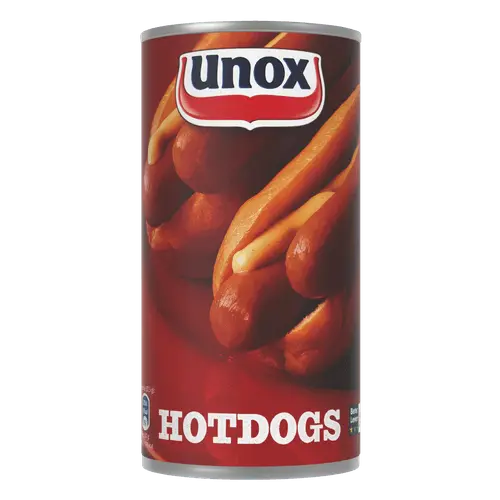 Unox Hotdog 8 stuks 570g package - classic Dutch pork hot dogs with Better Life certification - Desapega.nl
