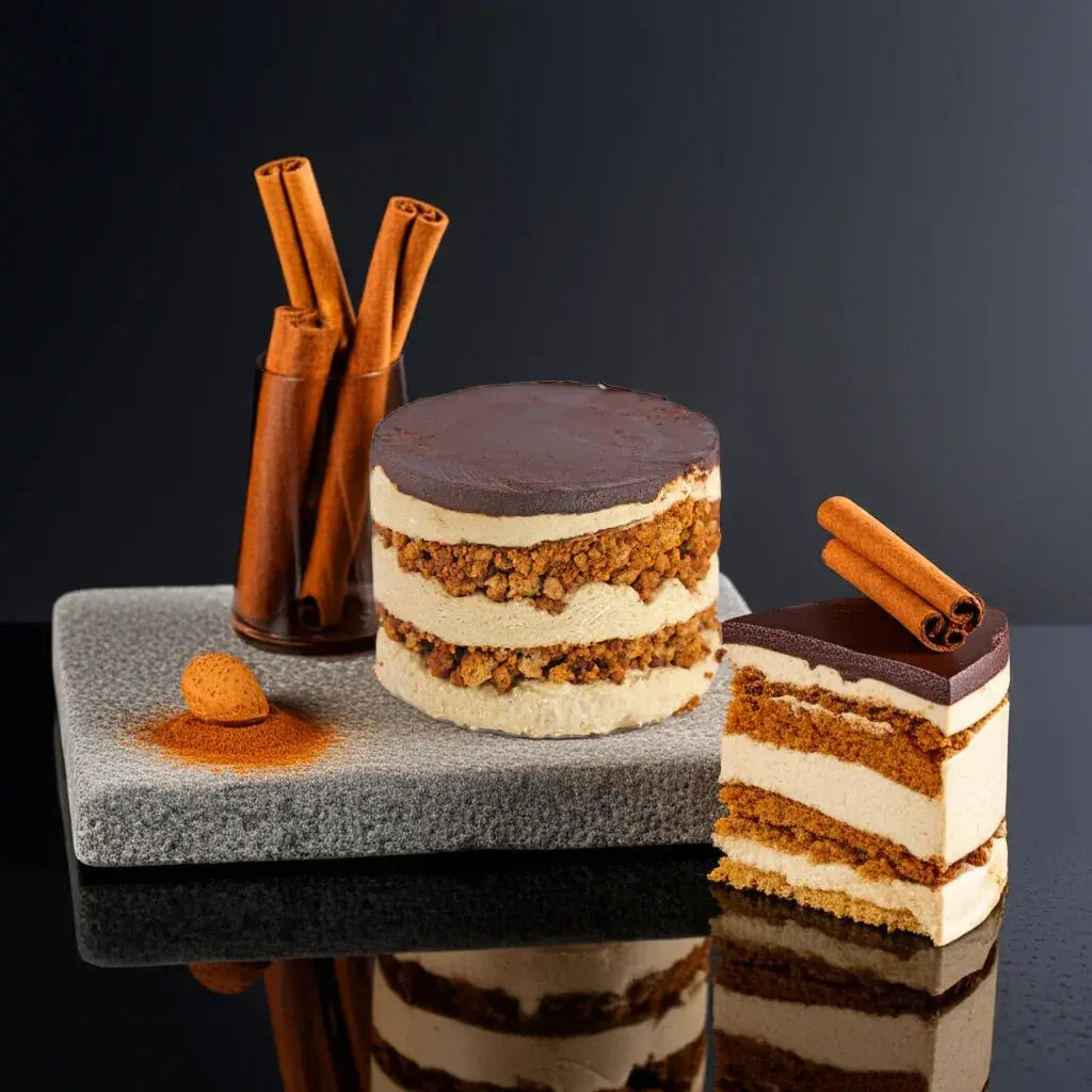 Premium Halva Cake – 450g – Cinnamon & Bitter Almond