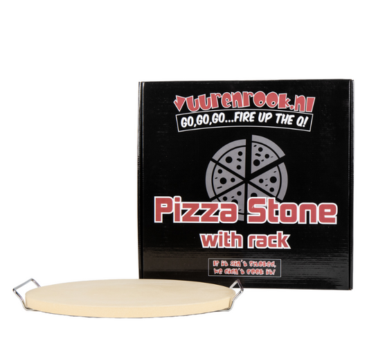 Vuur & Rook Universele Pizzasteen Met Rek