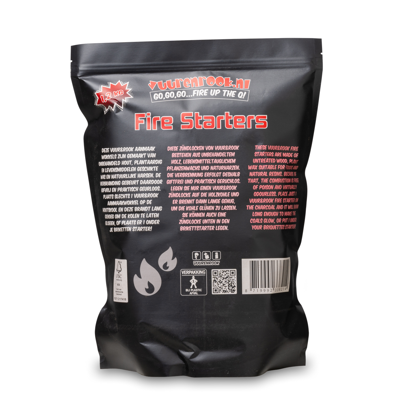 Vuur&Rook FSC Fire Starters / Wokkels Circa 90 stuks / 1,2 kg