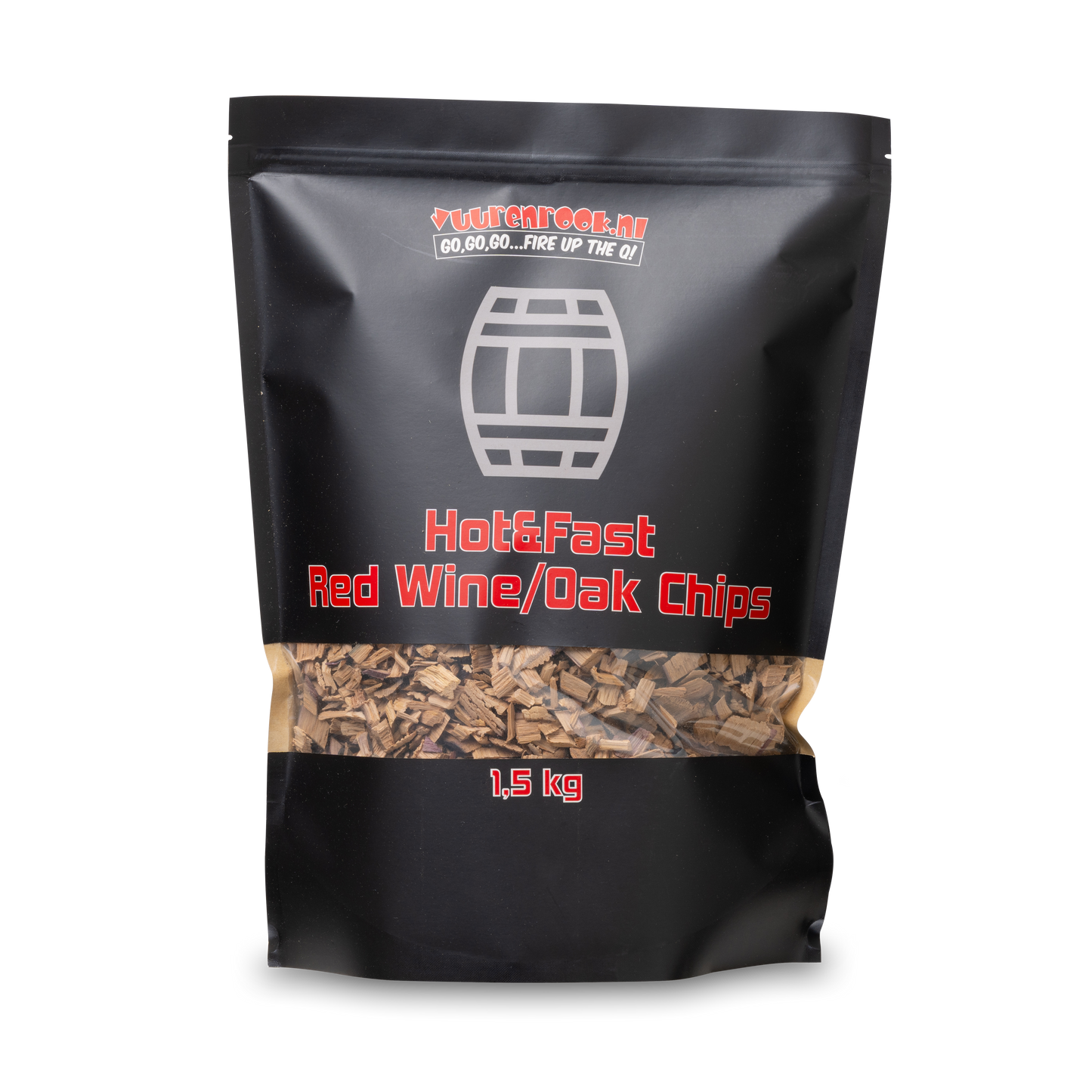 Vuur&Rook Hot&Fast Rode Wijn / Eiken Chips 1,5 kg