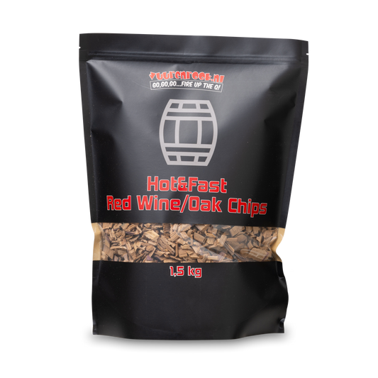 Vuur&Rook Hot&Fast Rode Wijn / Eiken Chips 1,5 kg