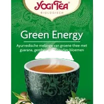 Yogi Tea Green Energy box with 17 organic green tea bags with guarana and fruity notes - Desapega.nl